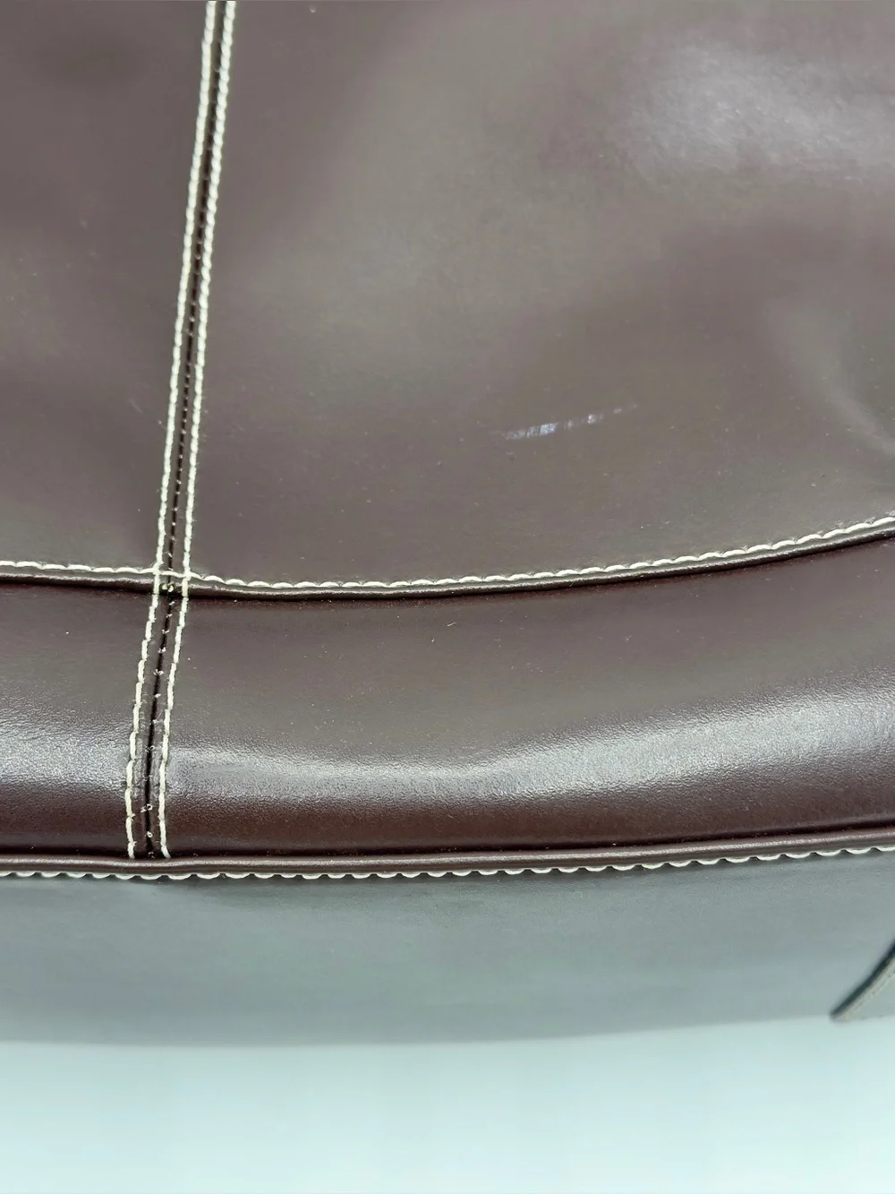 Wilsons Leather Dark Brown Tote with Silver Hardware